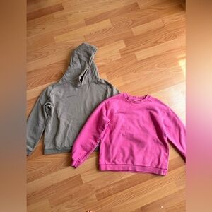 2 pcs Pangaia girl cotton hoodies 12 year
